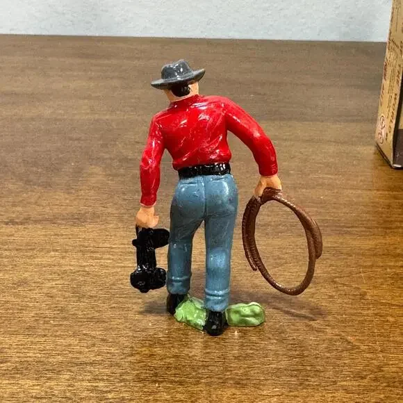 Vintage Marx Warriors of The World Cowboy Jim Ralston Hand Painted with Box - Picture 5 of 8